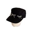 Black Trendy Vintage Bowknot Duckbill Hat For Women Perfect For Casual Spring Summer Outings