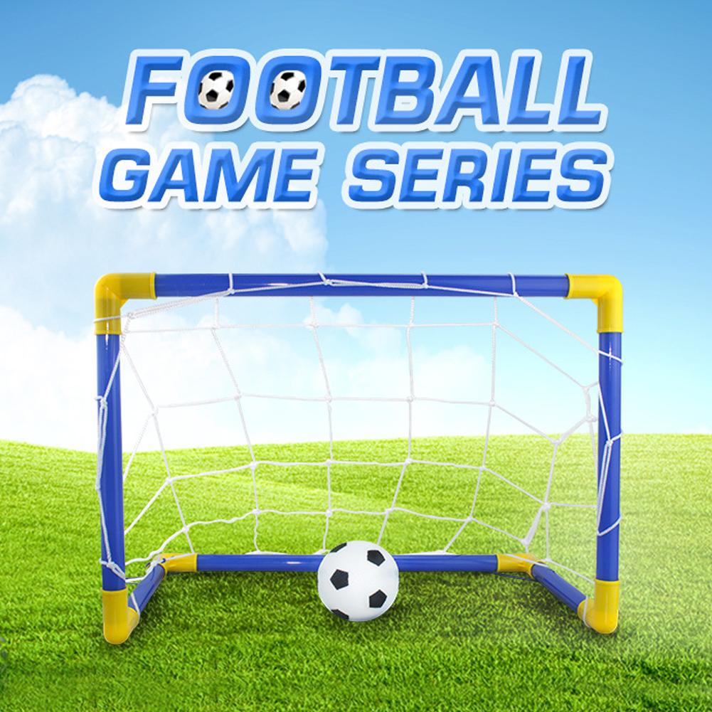 Indoor Outdoor Mini Folding Soccer Goal Net Plastic Football Post Frame Set Inflatable Kids Sport Toys For Indoor Outdoor Team Games