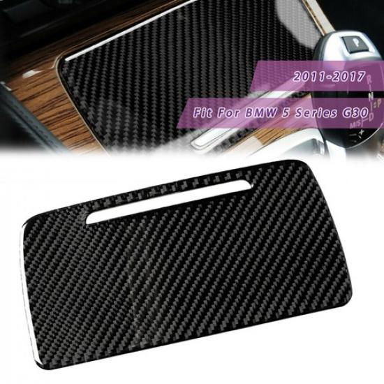Для BMW 5 серии F10 2011-17 Декоративная накладка на крышку ящика для хранения в салоне из углеродного волокна