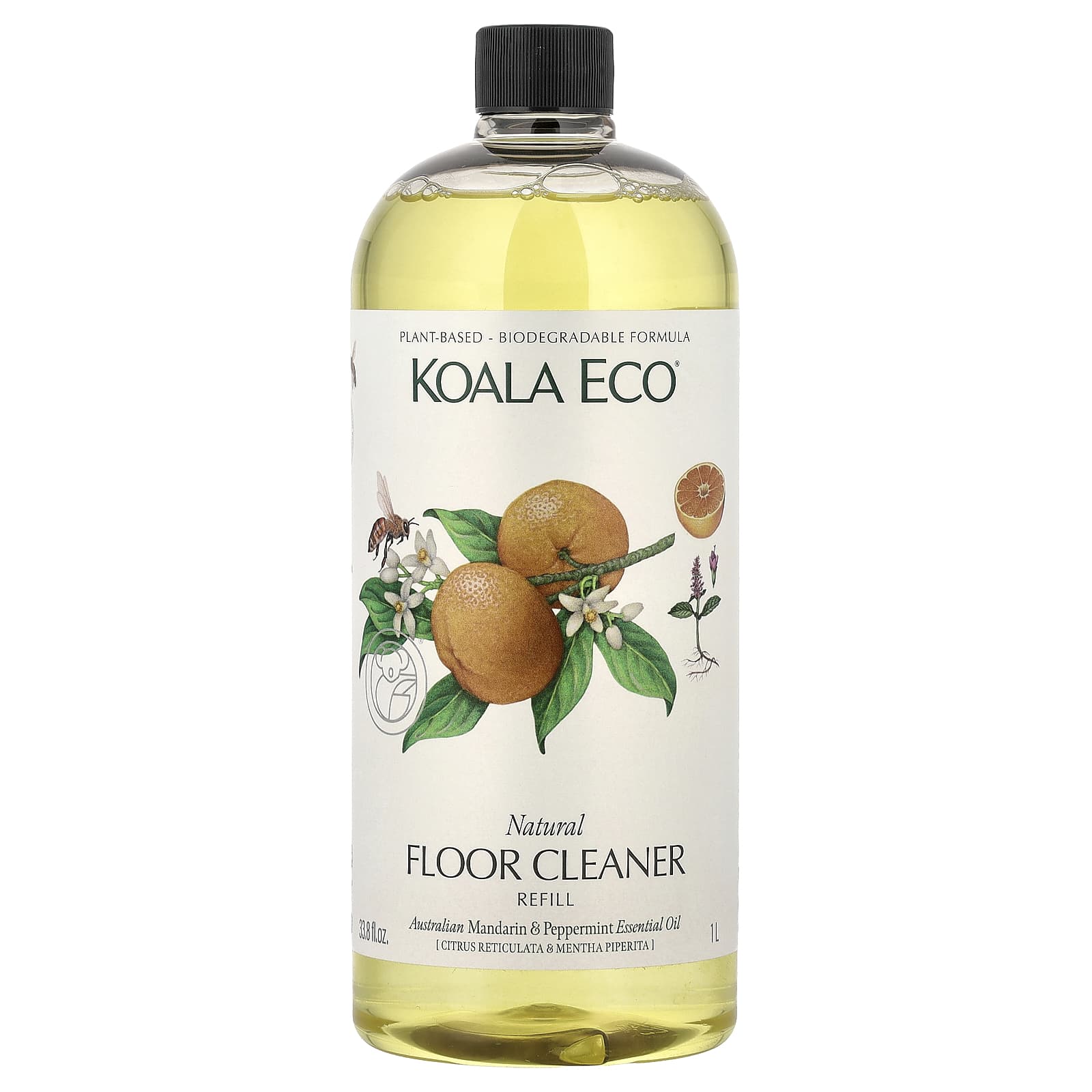 

Koala Eco, Natural Floor Cleaner, Essential Oils, Australian Mandarin and Peppermint, 1 l (33.8 fl oz)