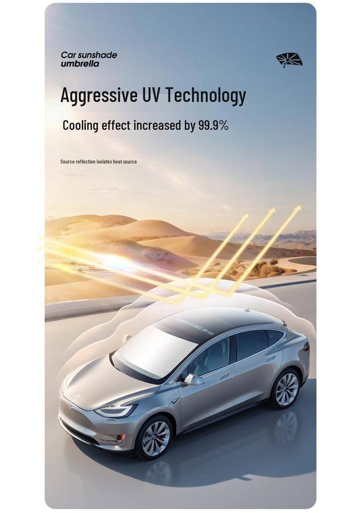 Car Windshield Blackout Sunshade Umbrella - Front Sun Protection & Heat Insulation, 2025 Model