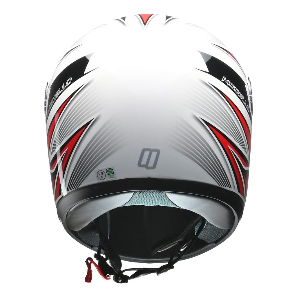 LEAD Motorcycle Helmet Full Face MODELLO White Free Size than (Less 57-60cm)