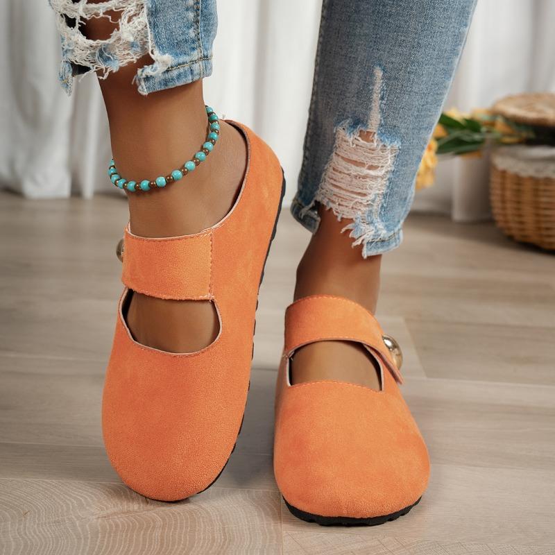 Baotou Französische Damen 2025 Neu Frühling und Sommer einfüßige flache Mary Halbschuhe mit weicher Sohle