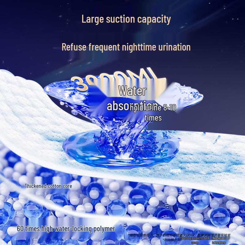 Ultra-absorbierende, auslaufsichere Erwachsenen-Schlupfwindeln für die Nacht, ideal für ältere Menschen.