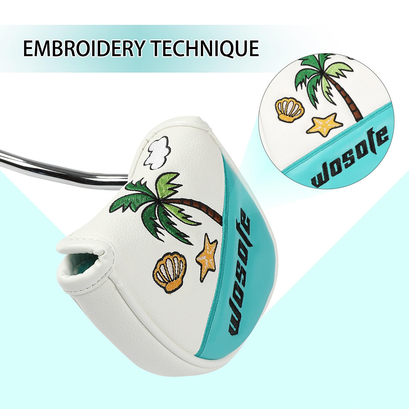 Golf Head Cover Sleeve Gift Wear Resistant Portable PU Stylish Scratch Protector Golf Club Headcover One Size