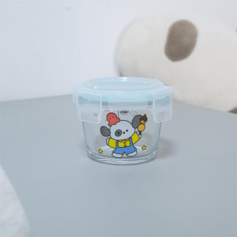 Abay 120ml Glass Baby Food Bowls with Green Lids (Set of 4)