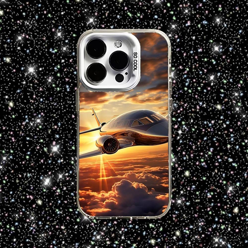 Airplane Aircraft Plane Phone Case For iPhone 16,15,14,13,12,11,Pro,XS,Max,Plus,Mini,SE White Candy Matte Shockproof Cover