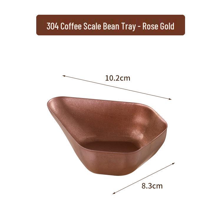 304 Stainless Steel Coffee Bean Weighing Dish with Colorful Display Tray