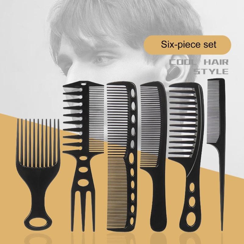 Hair Styling Comb Set Professional Barber Hair Comb Antistatic Hair Comb 6Pieces Hairdressers Comb Set for All Hair Type