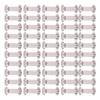 50 Pairs 0.24x0.63x0.43in M5 Stainless Steel Rivet Nuts Flat Round Head Rivet Stud Set for Leather