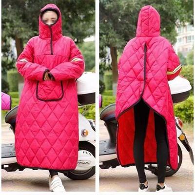 Winter Unisex Waterproof Windbreaker Cycling Suit - Thickened Anti-freeze, Cold-proof with Hood for Electric Vehicles