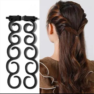 2pcs/set Plastic Lady French Style Hair Braiding Tool Twist Easy Use DIY Accessories Fashion Salon Home Women Braid Making Tools