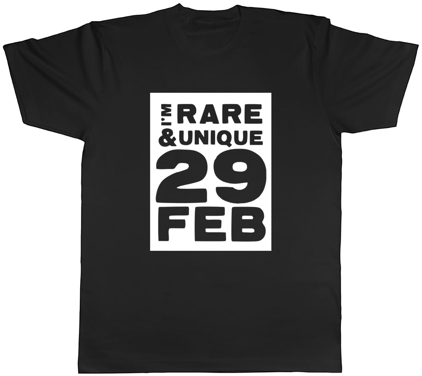 Funny Leap Year Mens T-Shirt I m Rare & Unique 29 February Tee Gift S