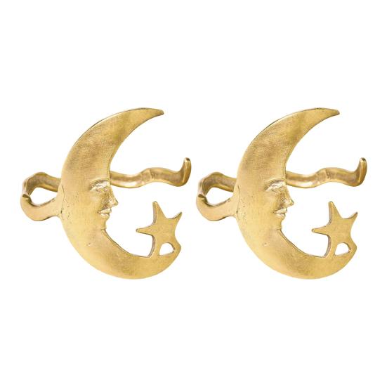 1/2 stk Gullfarget Stjerne Måne Armmansjett Armbånd Åpning Justerbar Armring