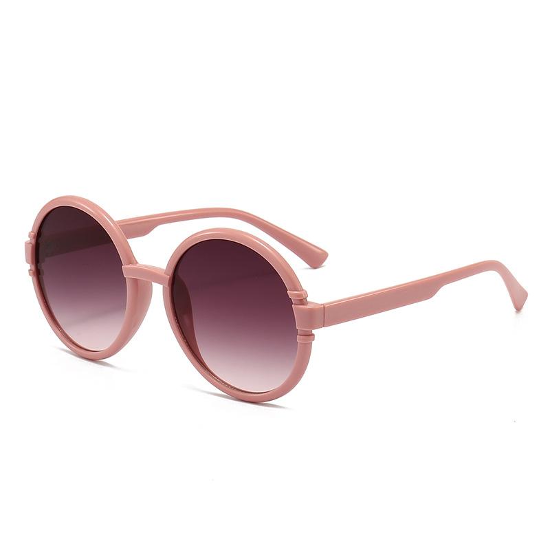 New personalized retro round sunglasses, men's and women's European and American fashion street shooting, hip-hop sunglasses, women's high-end sense