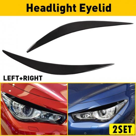 2 комплекта Накладки на фары Брови Накладка на веко Блеск для бровей Для черного Infiniti Q50 2014-20