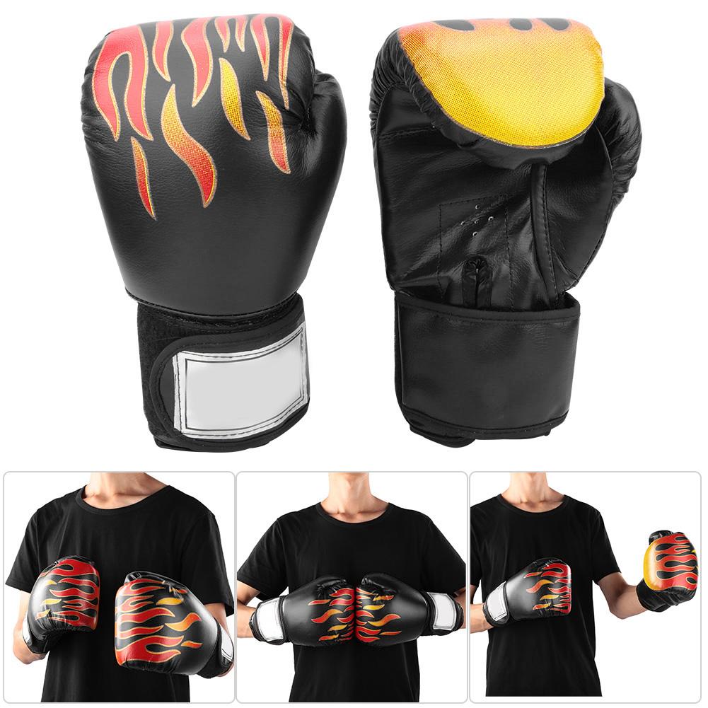 1 Paar Langlebige Erwachsene Boxen Kämpfen Sparring Sandsack Handschuhe Trainingspratzen Schwarz
