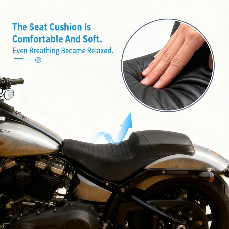 Two-Up Driver Passenger Seat For Harley Softail Standard Deluxe Street Bob 2018-2025 Motorcycle PU Leather Seat Cushions