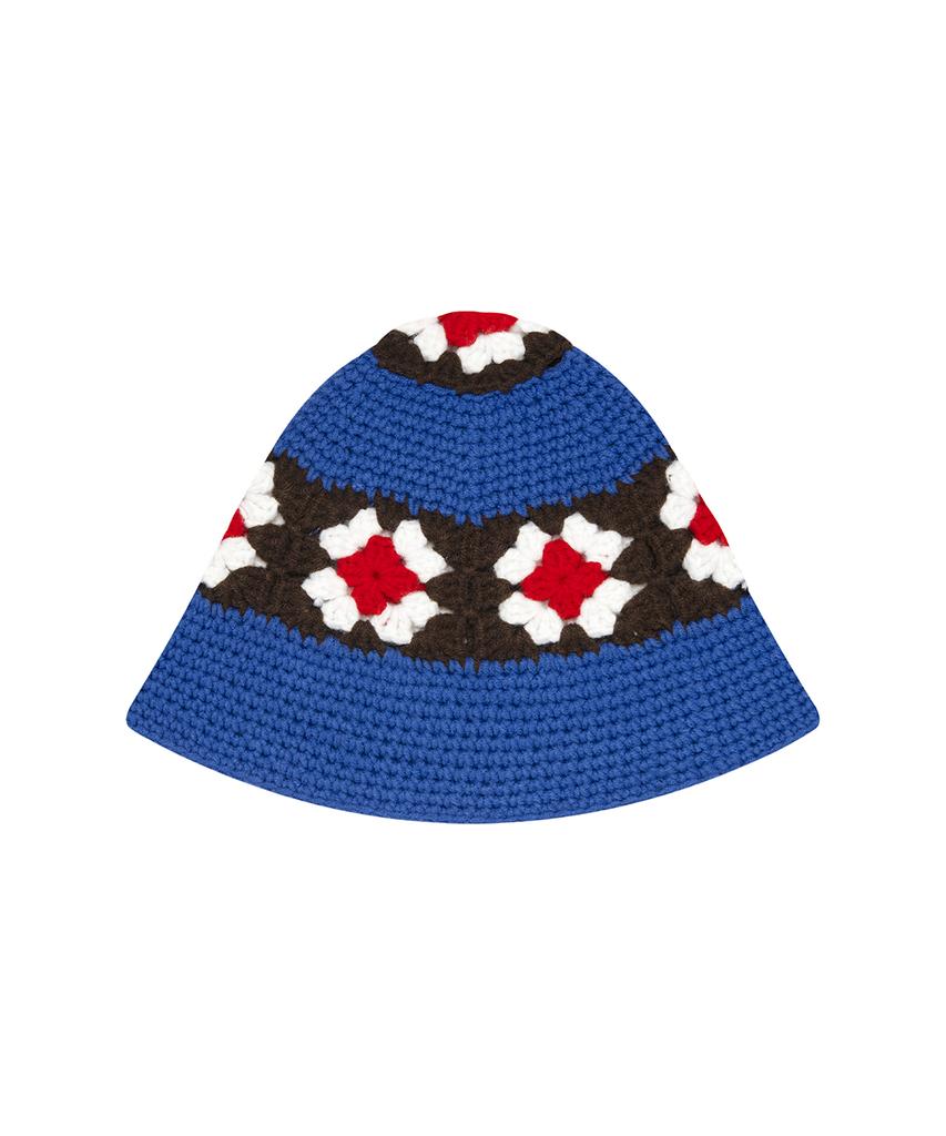Seutyudioaenpaleukeu Crochet Bucket Hat_Blue