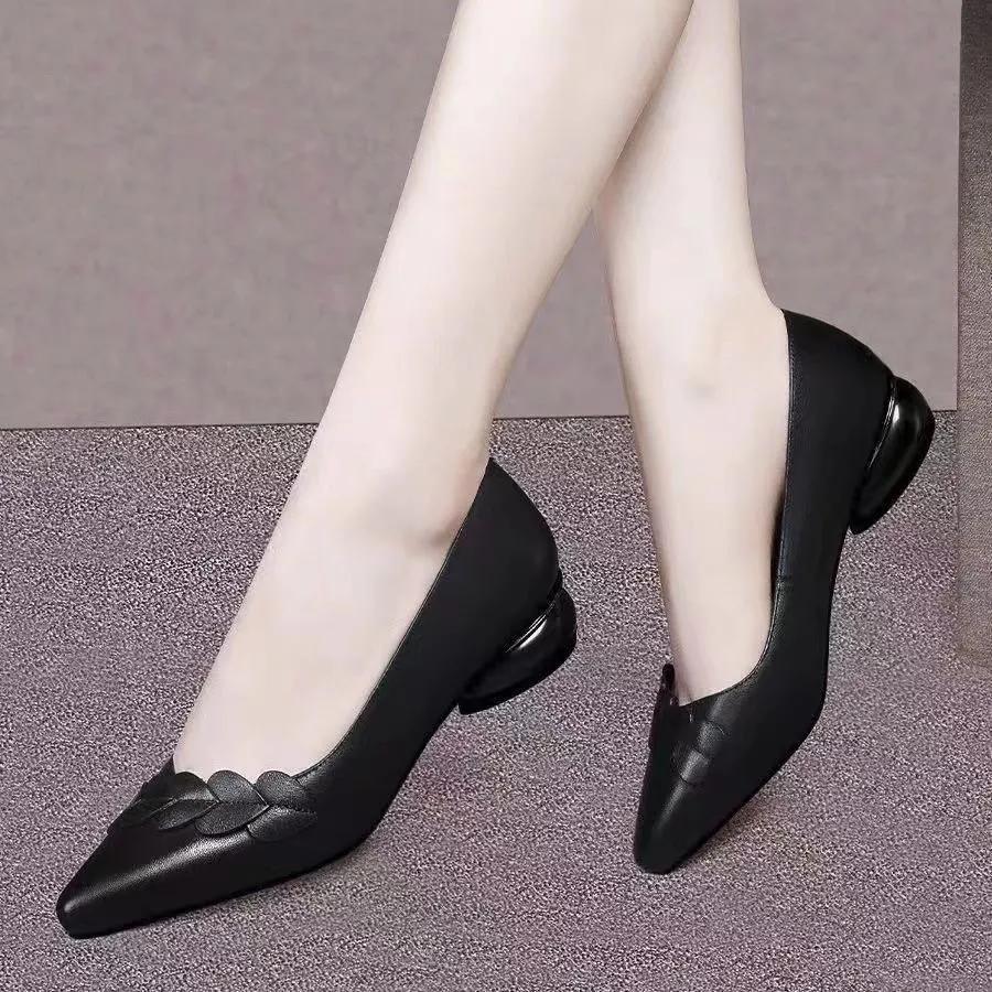 sapatos femininas women classic wine red spring slip on square heel shoes for sexy party lady office work shoes ab665