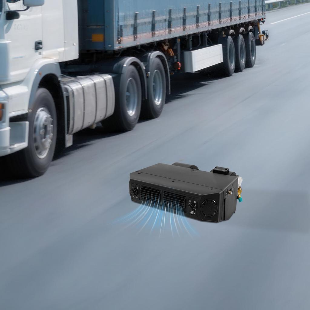 12V Truck Air Conditioning Evaporator, ABS Black Manual Control AC Evaporator, 3 Speed Air Flow Replacement for Car A/C System