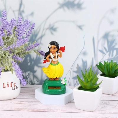 Solar Hawaiian Dance Figure Car Dashboard Toy Lovely With Solar Panel Shaking Head Doll Dancing Figure Toy For Bedroom Family