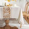 Amazon Embroidery Striped Geometric Tablecloth Tablecloth Tablecloth Rectangular Coffee Table Tablecloth Table Cloth