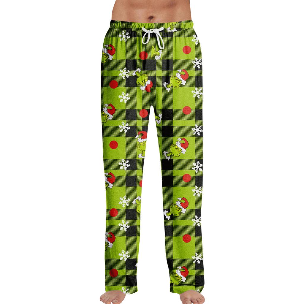 Pyjamasbukser Nattøy Fritidssnor Elastisk midje Bukser Komfortable Rette Yoga Løse Bukser