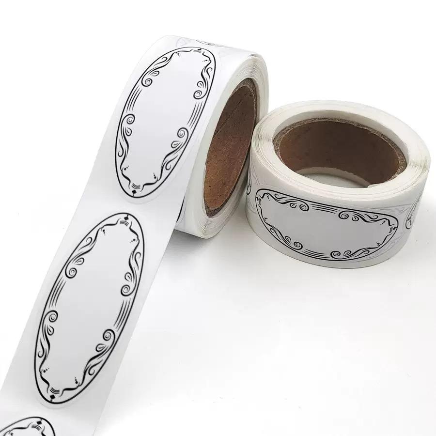 Non-Toxic 150Pcs Oval Canning Labels Blank Stickers For Food Containers Jars Kitchen Restaurant Storage Organizationcan Write1" X 2.25