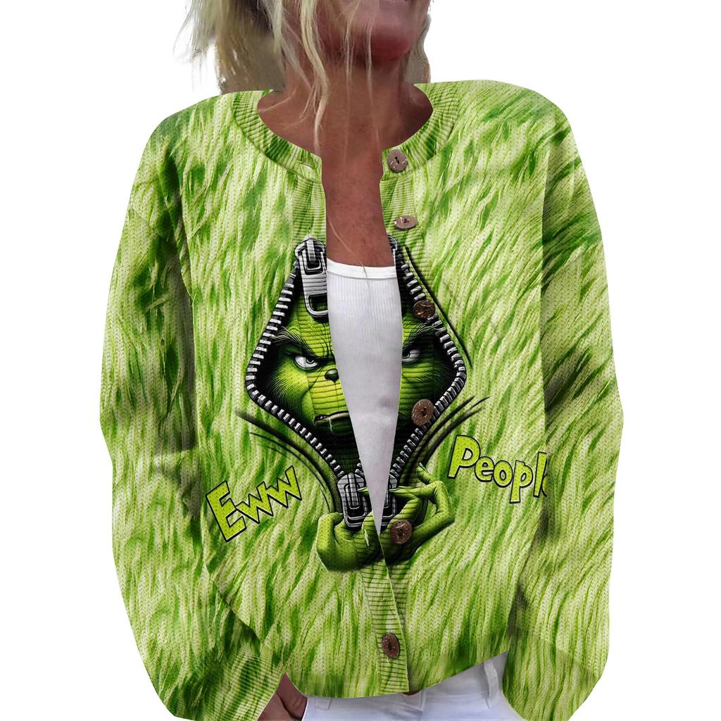 Women'S Christmas Sweater Cute Fun Christmas Sweater Fall And Winter Long Sleeve Knitted Sweater