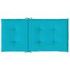 Low back Bench Cushions 6 pcs Turquoise Fabric