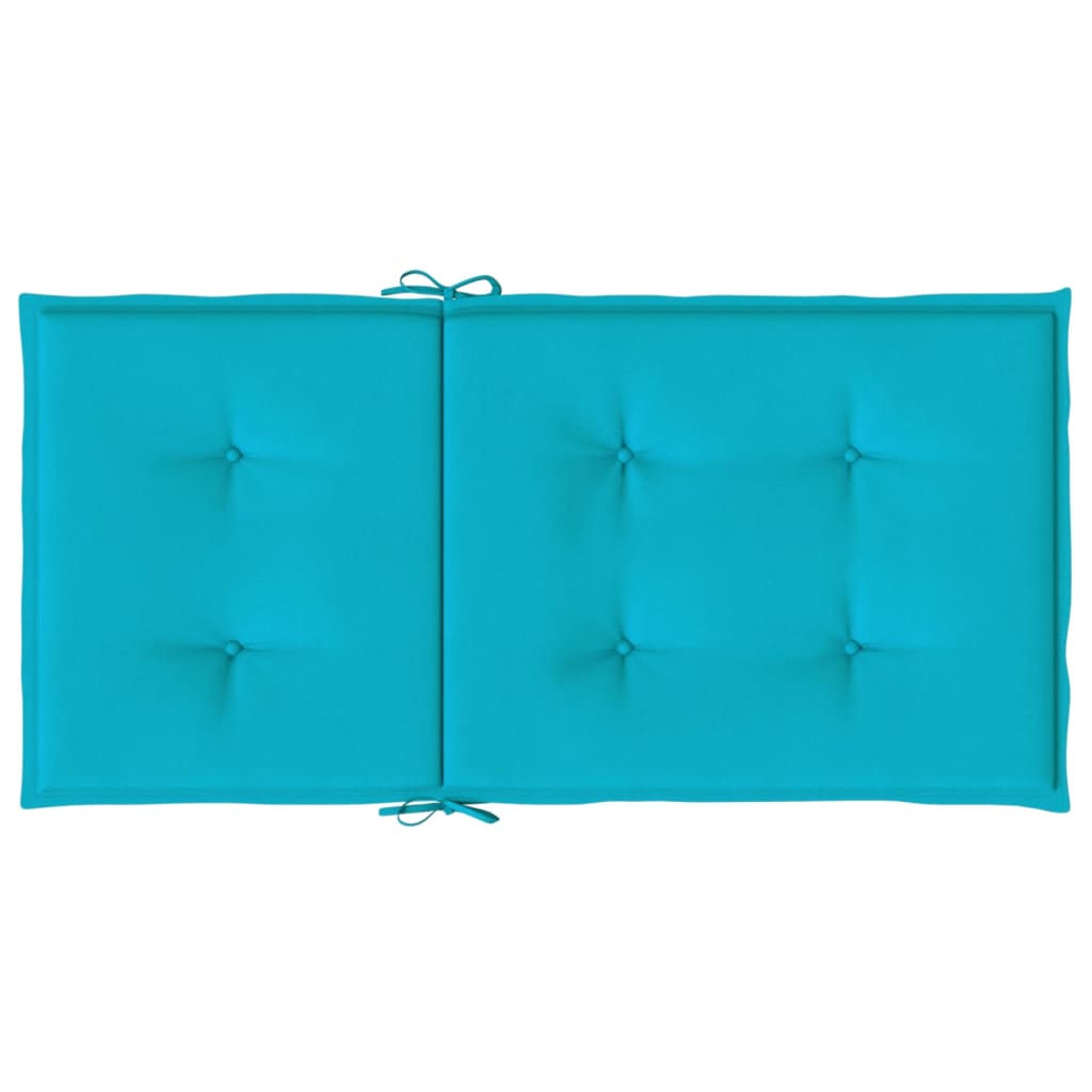 Low back Bench Cushions 6 pcs Turquoise Fabric