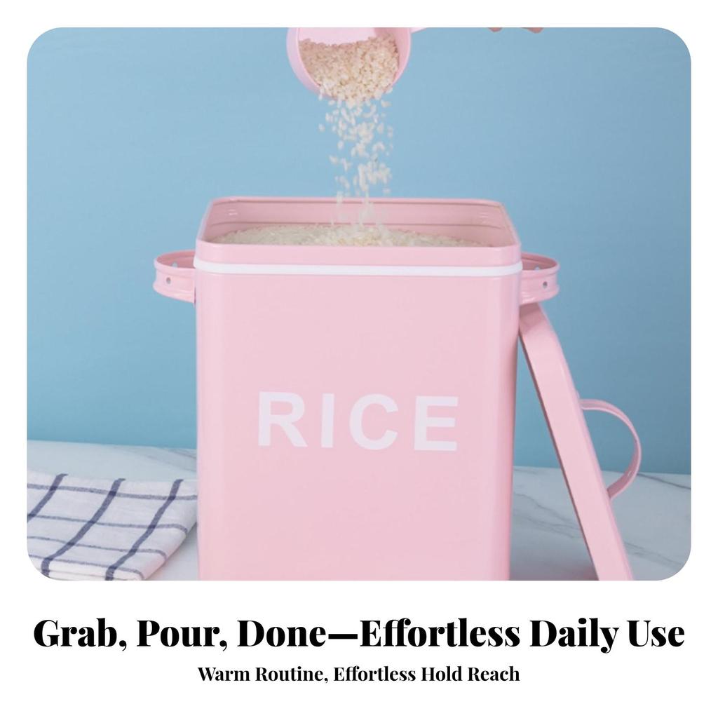 Rice Storage Container with Scoop Airtight for Pantry