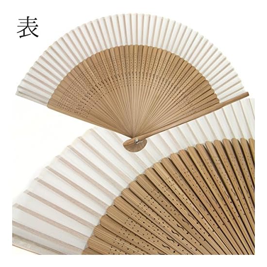 [KYOETSU] Folding Fan, Pure Silk, Solid Color, Brown Ribs, 2-Piece Set (Fan, Fan Case), Men's (Brown