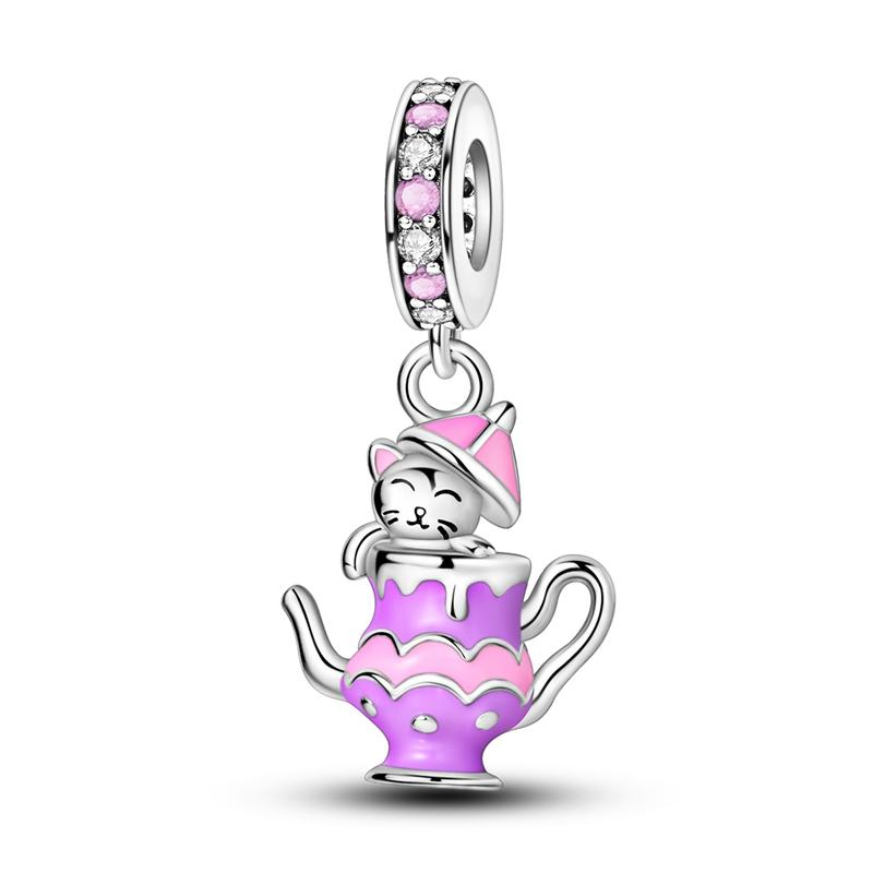 Newest Charms Beads Copper Colorful Dangle Cute Pets Pendants Fit Original Bracelet Necklace Diy Jewelry Gift