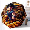 1 Stück Goku Bälle Automatischer Auf-/Zuklappbarer Regenschirm, Winddichte 8-Rippen-Konstruktion, Leichter Reise-Regenschirm 49