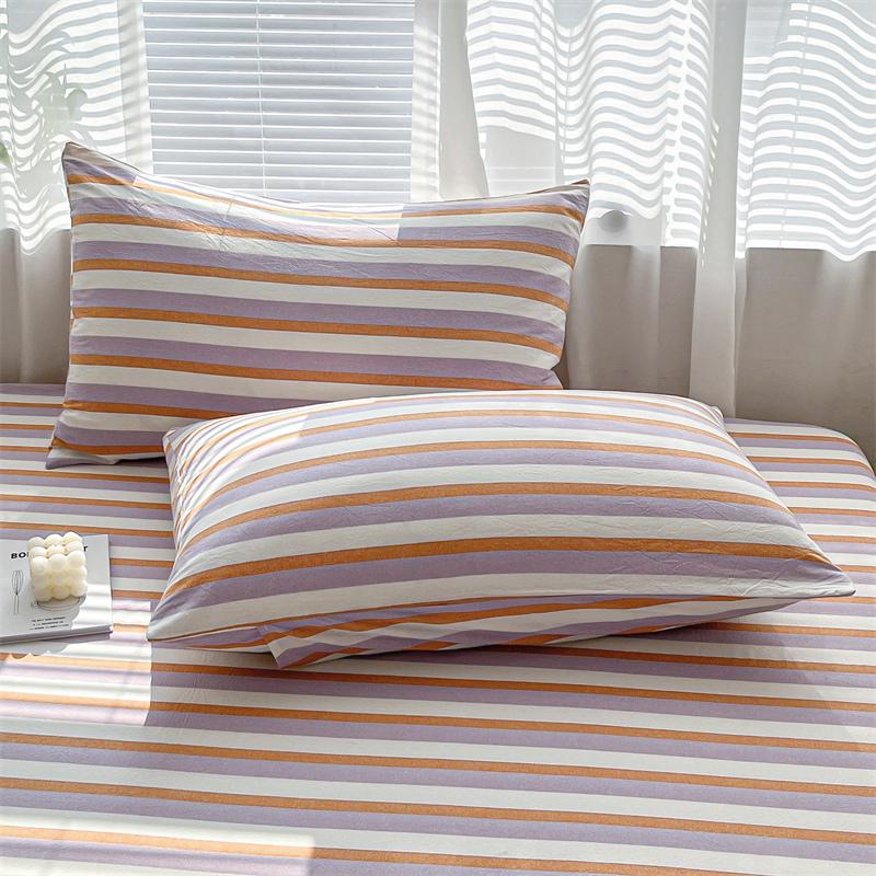 Stripe Style Pillow Case 100% Cotton Pillow Cover 2pcs Pillowsham Home Bed Pillowcase 48x74cm Pillowslip Fundas De Cojines