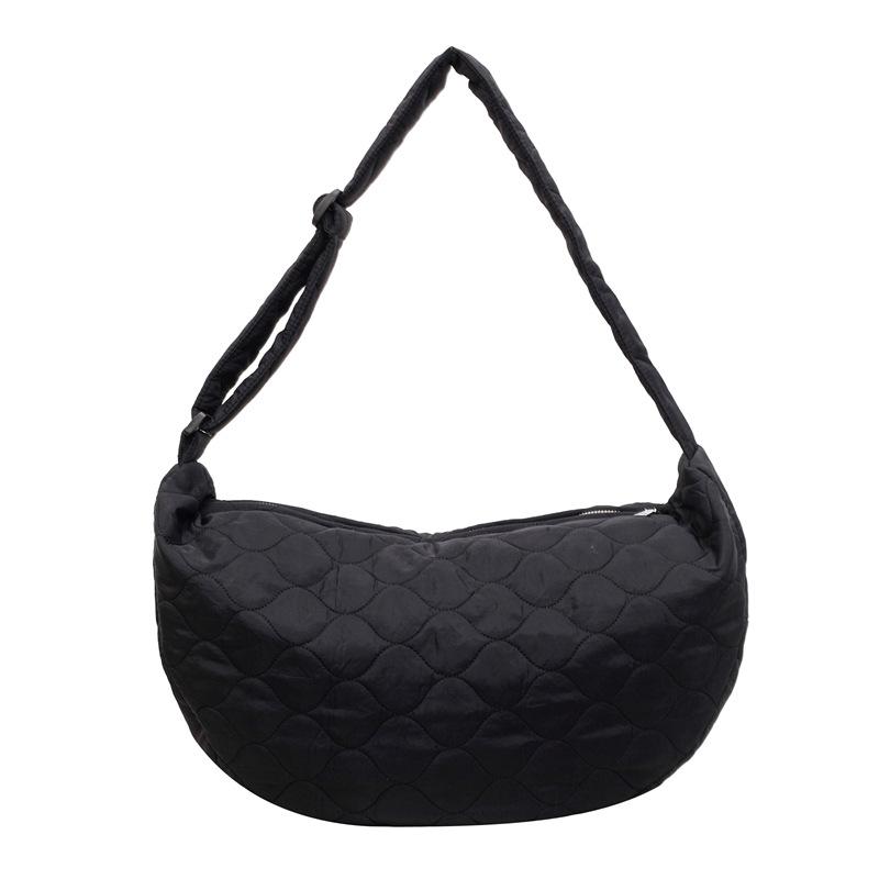Autumn and Winter Large-capacity Commuter Bag Women's Fashion Versatile Shoulder Bag Down Cotton Clothes Crossbody Dumpling Bag