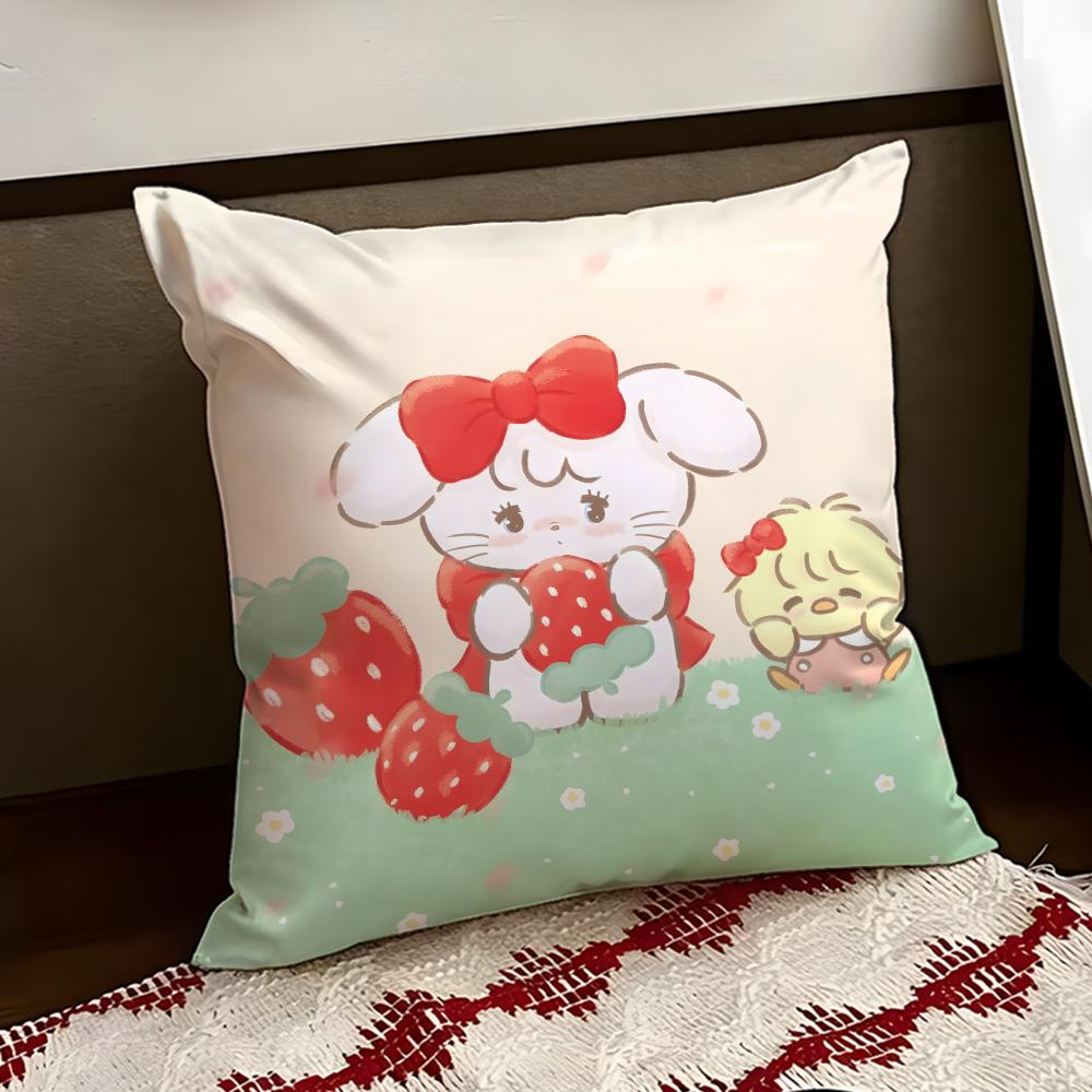 Cartoon MMikko Cushion Cover Reversible Soft Durable Pillow Cover Home Car MultiScene Use for Daily Comfort