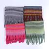 Winter Scarf For Women Cashmere Warm Striped Pashmina Blanket Wraps Thick Soft Bufanda Scarves Tassel Shawls Long Poncho Echarpe