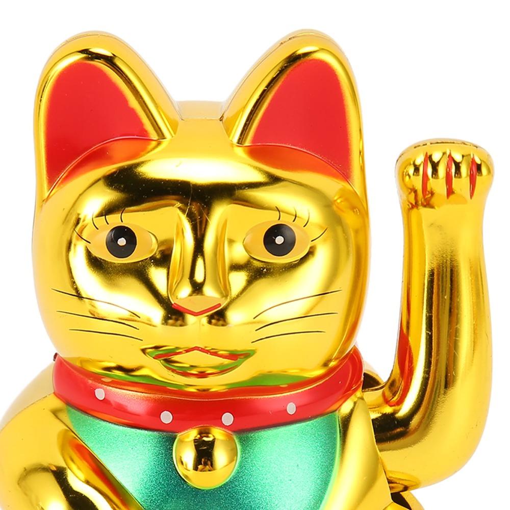 Plastic Feng Shui Fortune Cat golden Home Auspicious Decor  Restaurant & Hotel Decor