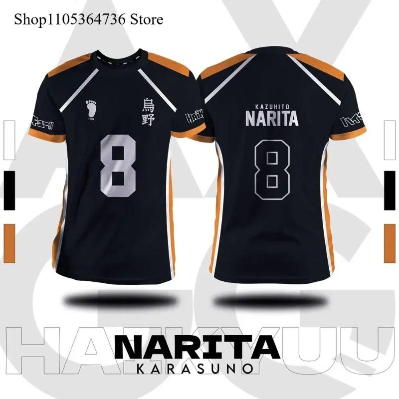 Haikyuu Karasuno Yamaguchi 12 Cosplay Trikot, Sommer Kurzarm T-Shirt für