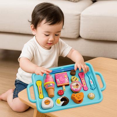 Little BearShape Pudding Feeding Set Pretend Play Simulation Model Lunch Box Pudding Toy Early Education Role Play
