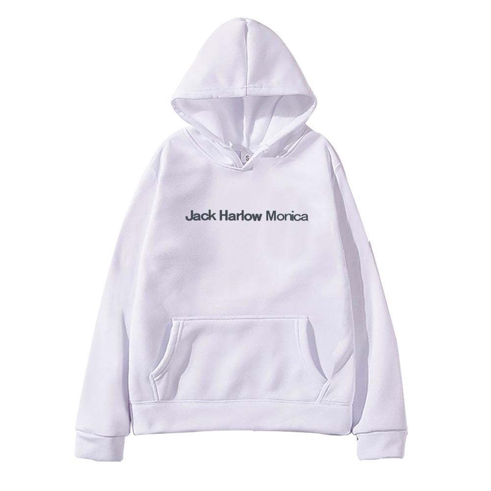 Jack Harlow Monica Logo Pullover Hoodie Damen Herren Lässig High Street Sweatshirts Herbst Winter Langarm Kleidung Oversized Op