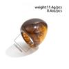 Vintage Irregular Smooth Resin Plastic Rings for Women New Trend Boho Geometric Finger Rings Aesthetic Party Jewelry