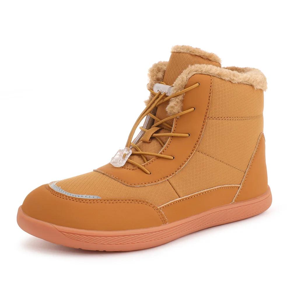 Women's Winter Snow Boots Fur Lined Barefoot Boots Wide Toe Box Ankle Booties Walking Boots Outdoor