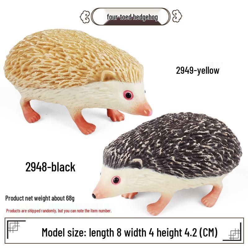 Pediatric Science Education Simulation: Jungle Animal Models - Large Hedgehog, Melon Thief Badger, Spiny Mouse (Micro-Landscape Set)