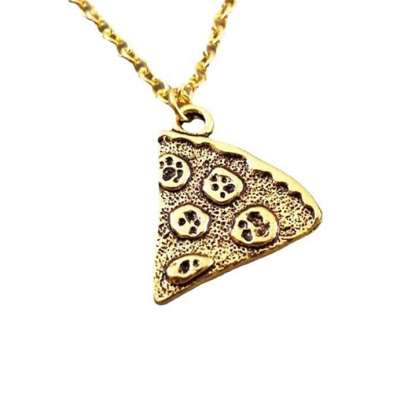 Gold Pizza Slice Charm Necklace - Hot Selling Pizza Pendant