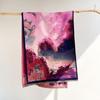 Winter new oil painting fashion imitation cashmere scarf female elegant warm shawl with thickened double-sided student scarf