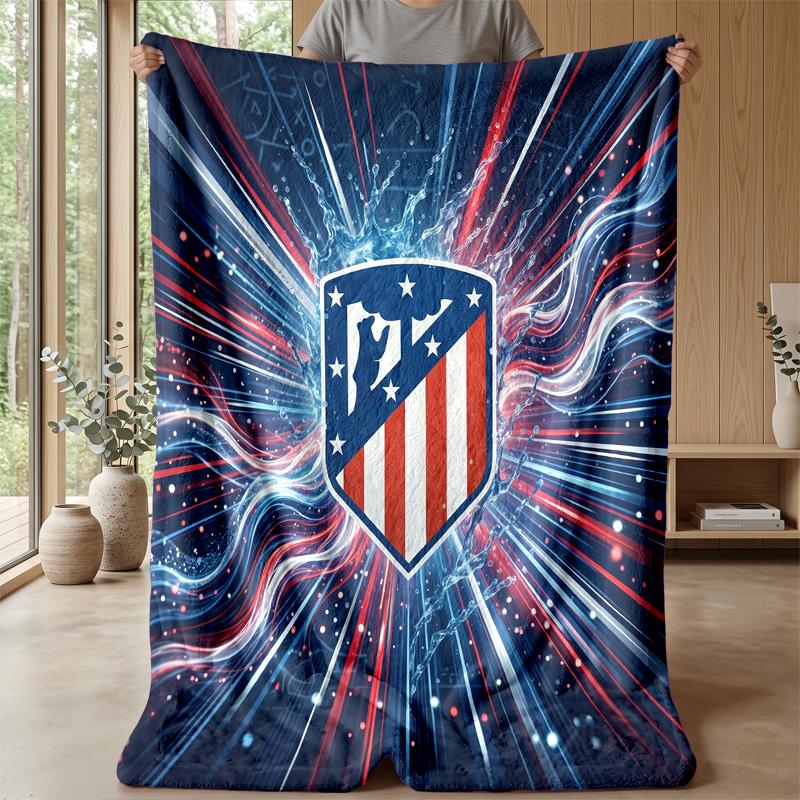 Atletico Madrid Theme blanket Soft Flannel Blanket Plush Throw Blanket Cozy Sofa Bed Blanket for Home Decor